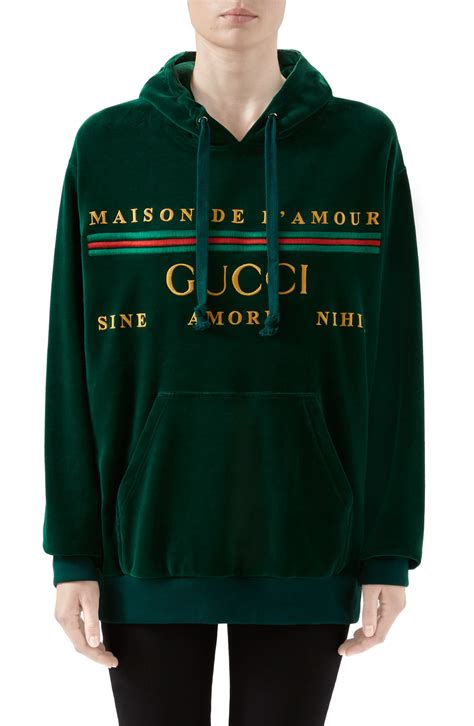 gucci sweatshirts and hoodies for women|gucci velour sweatsuit.